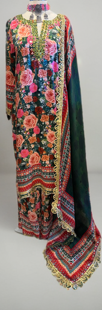 Charu Parashar Floral Sharara Suit