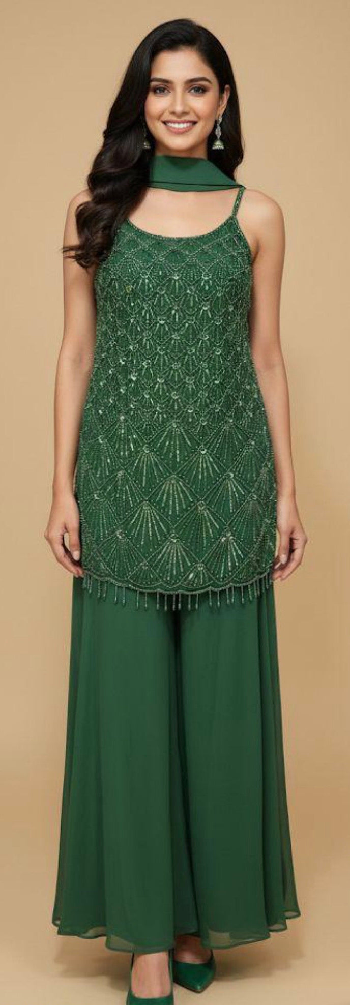 Green Sharara Suit