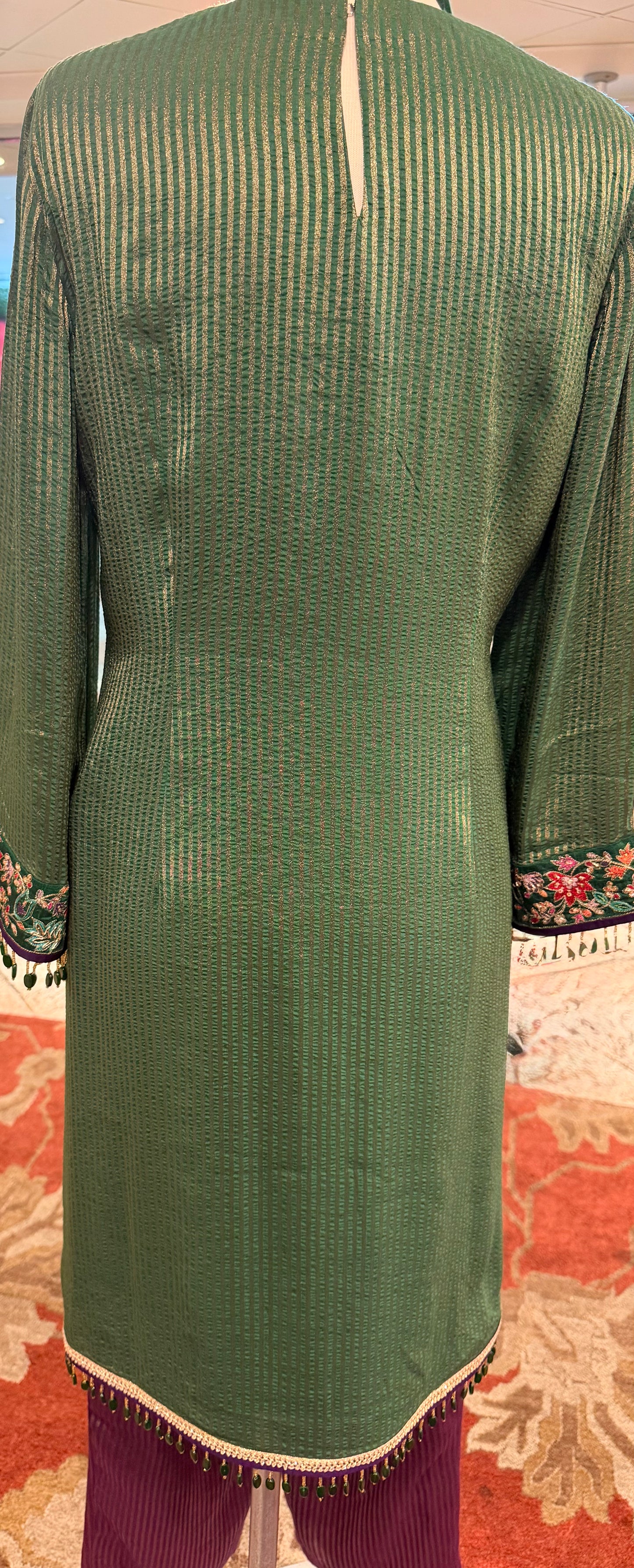 Green and Purple Suit