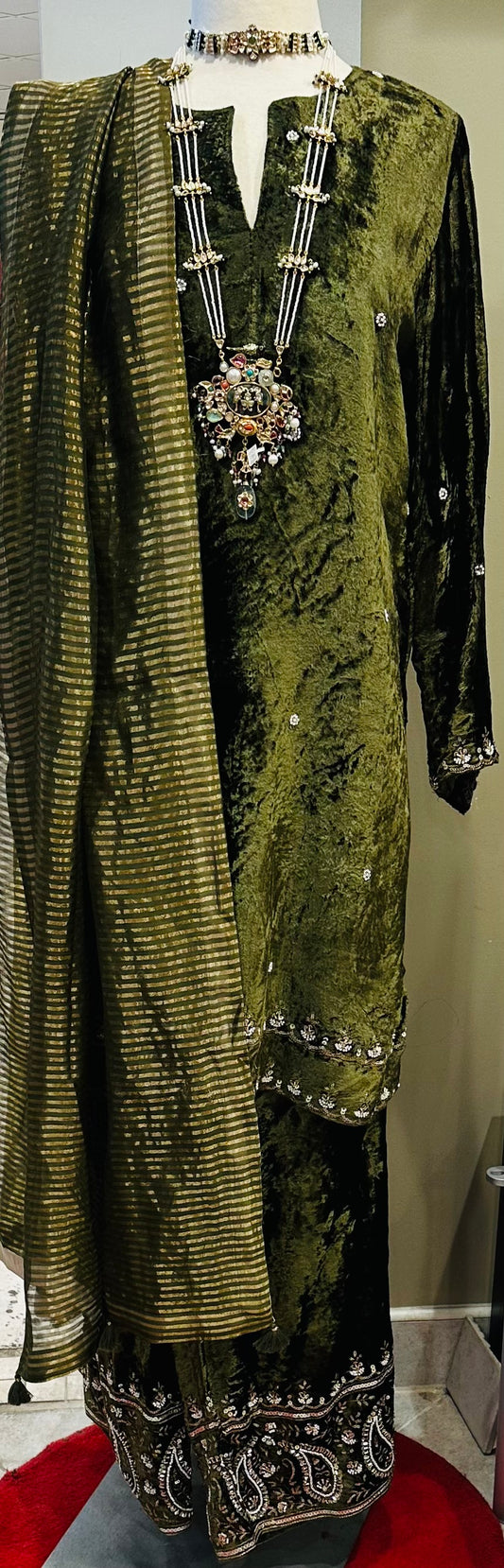 Green Velvet Suit
