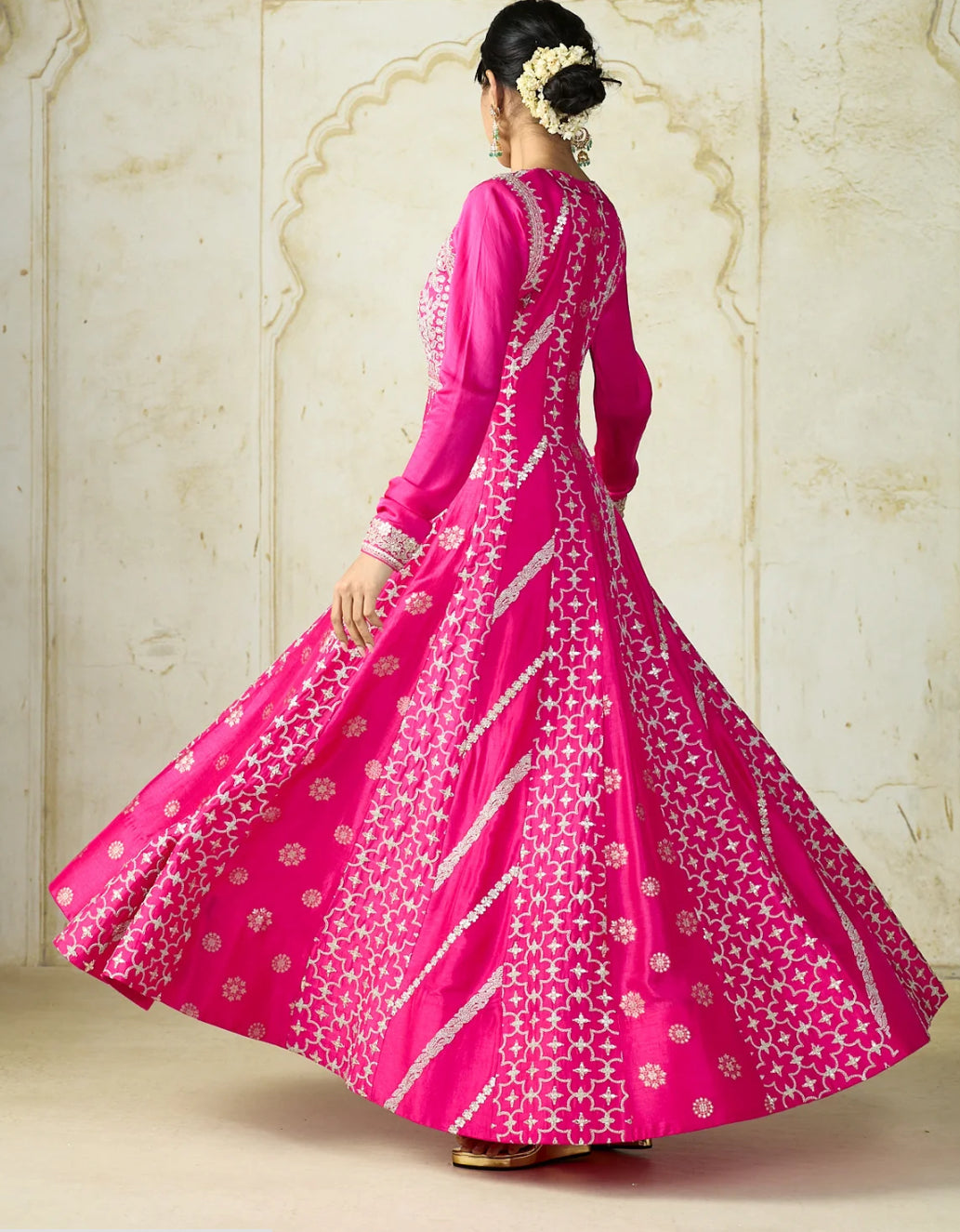 Gopi Vaid Hot Pink Anarkali Set
